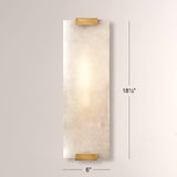 Hand-Carved Alabaster Grand Sconce