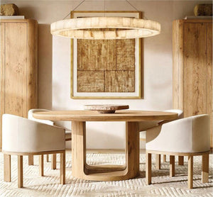 Alabaster Ezreal Round Chandelier 31"