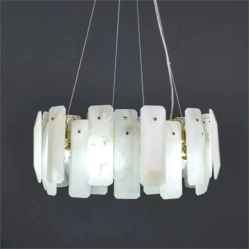Alabaster Round Chandelier