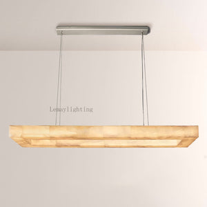 Alabaster Ezreal Rectangular Chandelier 54"