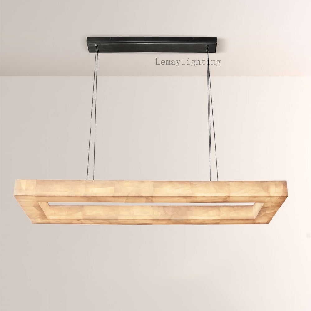 Alabaster Ezreal Rectangular Chandelier 54"
