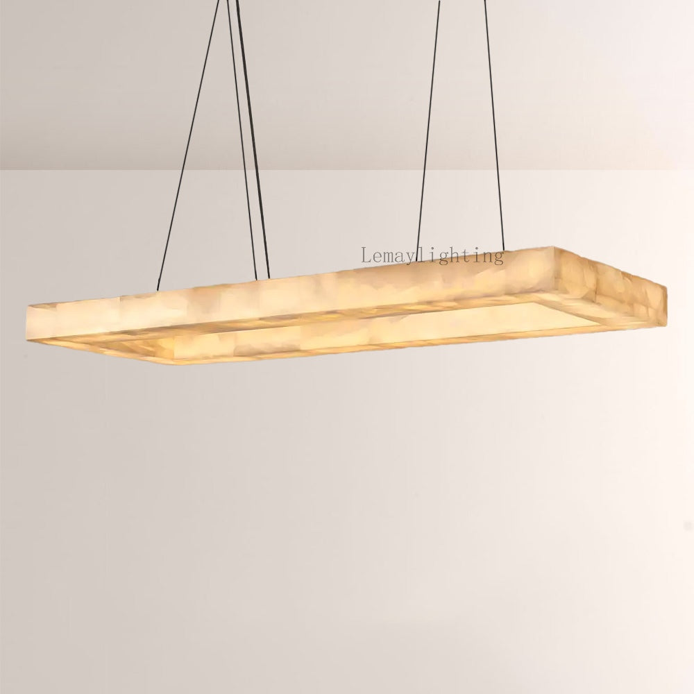 Alabaster Ezreal Rectangular Chandelier 54"