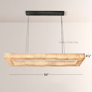 Alabaster Ezreal Rectangular Chandelier 54"