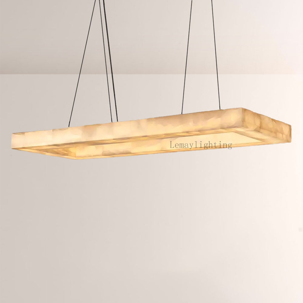 Alabaster Ezreal Rectangular Chandelier 72"