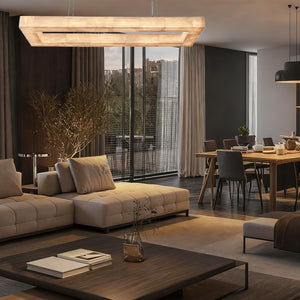 Alabaster Ezreal Rectangular Chandelier 72"