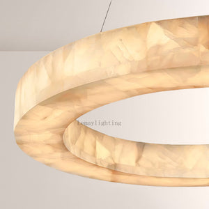 Alabaster Ezreal Round Chandelier 31"