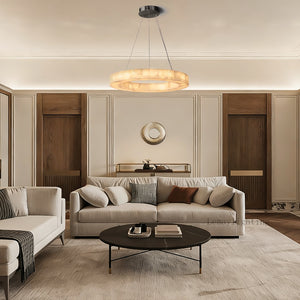 Alabaster Ezreal Round Chandelier 31"