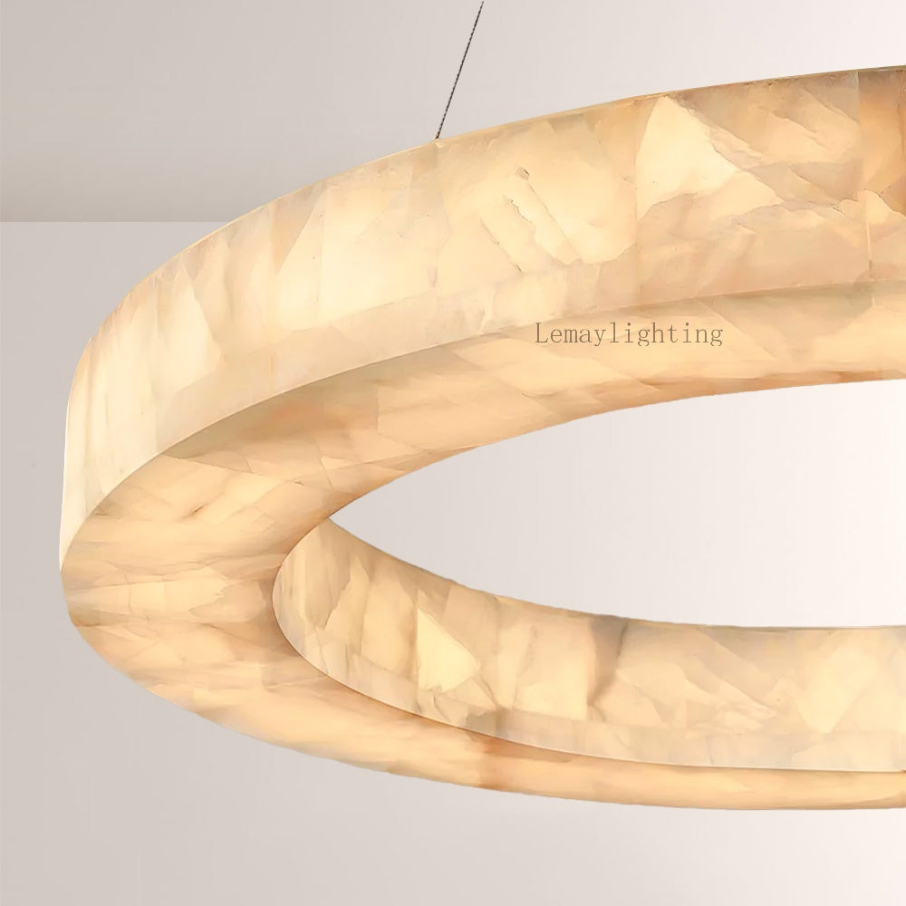 Alabaster Ezreal Round Chandelier 40"