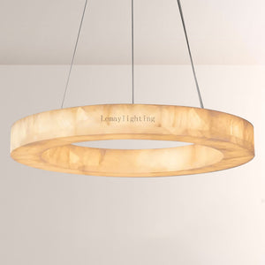 Alabaster Ezreal Round Chandelier 40"