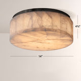 Alabaster Ezreal Round Flushmount 14"