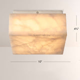 Alabaster Ezreal Square Flushmount 10"