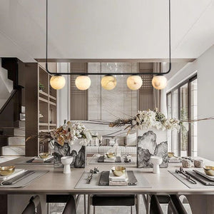 Alabaster Clool Linear Chandelier