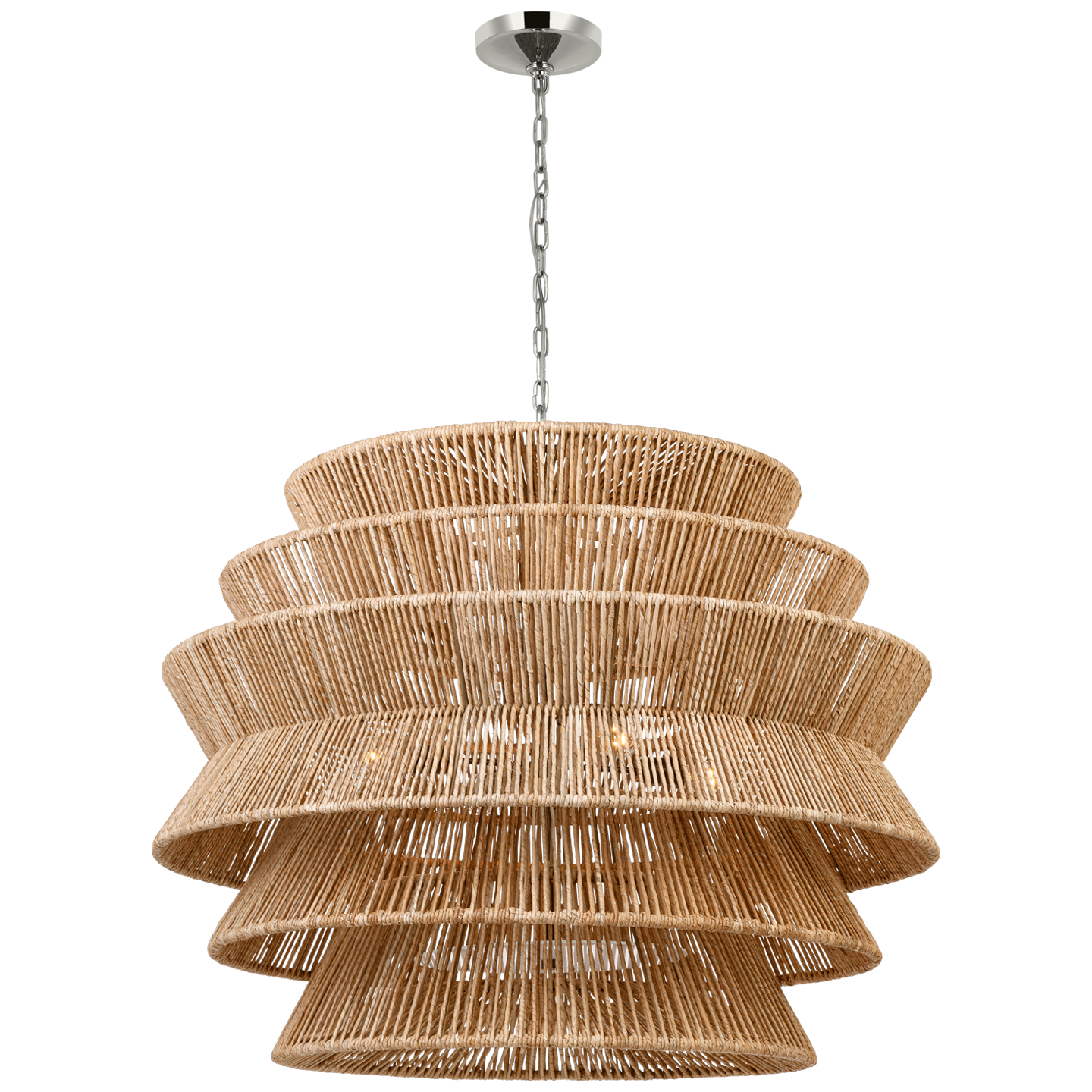 Antigua Drum Rattan Chandelier