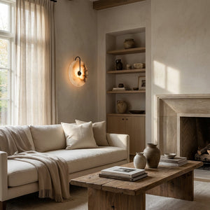 Aperto Marble Disc Luxury Wall Sconce