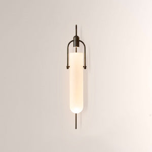 Arcane Metal Frosted Glass Cylinder Wall Sconce