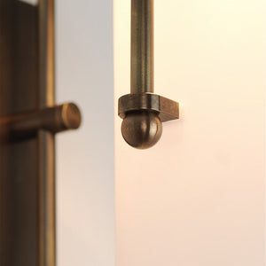 Arcane Metal Frosted Glass Cylinder Wall Sconce