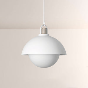 Arcane Wood Metal Dome Pendant