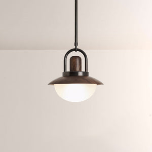 Arcane Wood Metal Dome Pendant