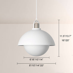 Arcane Wood Metal Dome Pendant