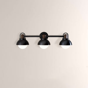 Arcane Walnut Metal Dome Wall Sconce