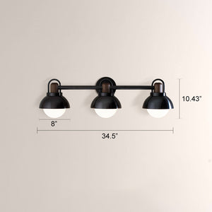 Arcane Walnut Metal Dome Wall Sconce