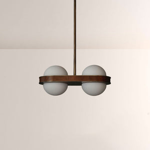 Arris Walnut Bronze Orb Cluster Pendant