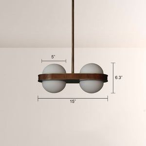 Arris Walnut Bronze Orb Cluster Pendant