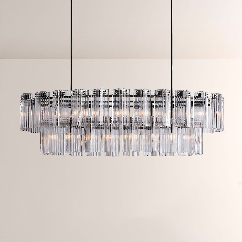 Delsia Linear Art Glass Chandelier