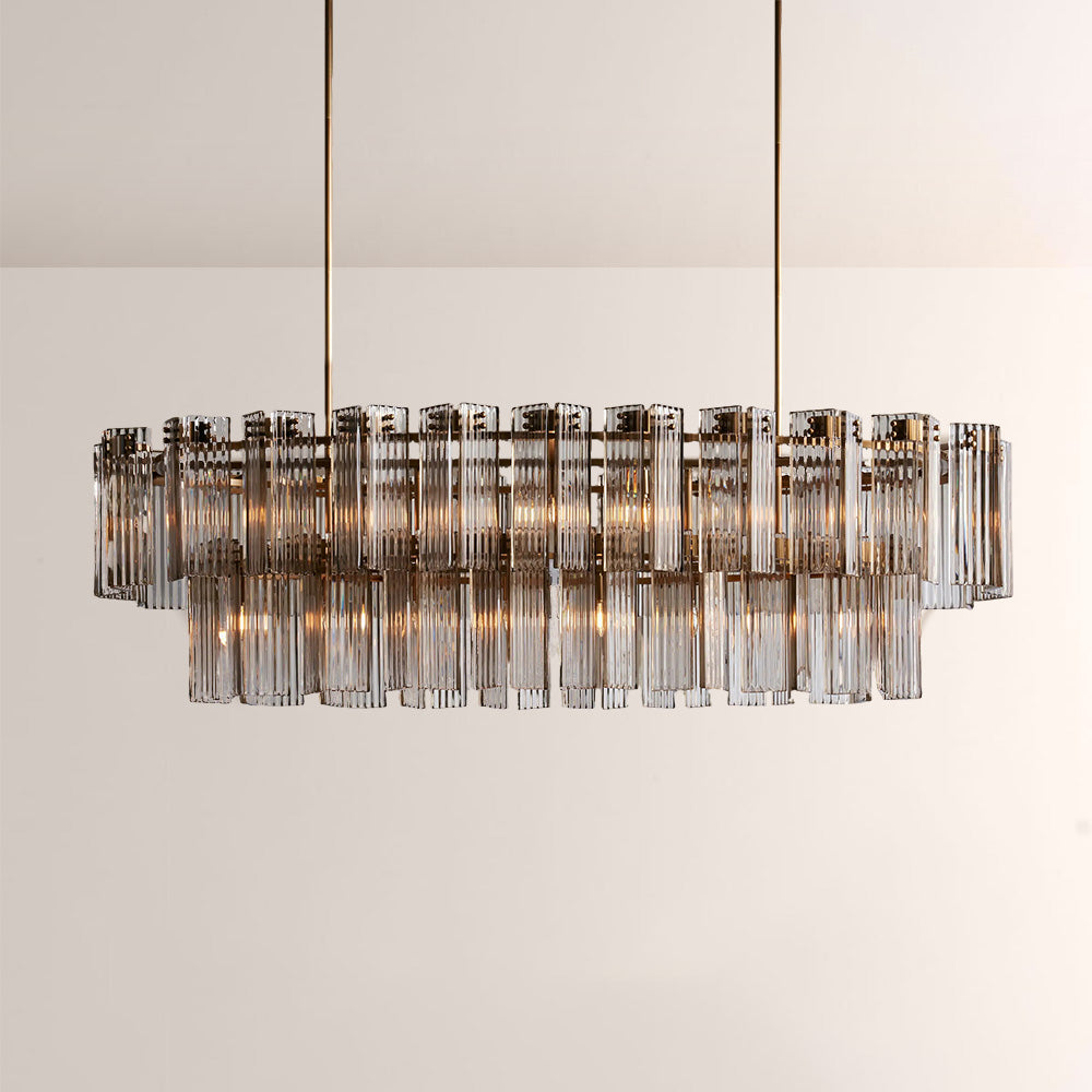 Delsia Linear Art Glass Chandelier
