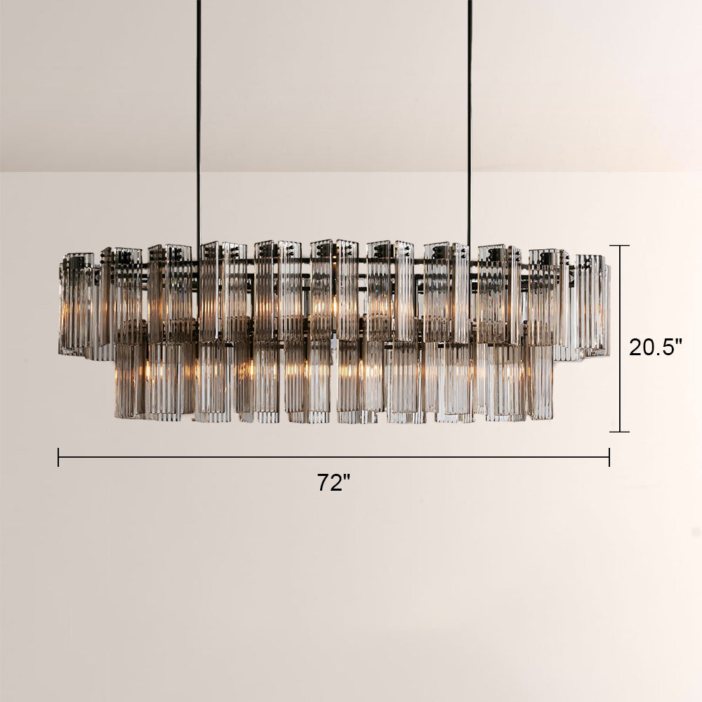 Delsia Linear Art Glass Chandelier
