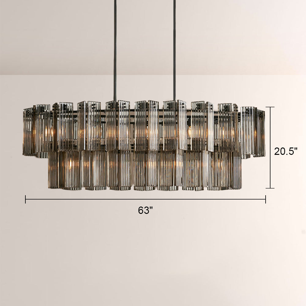 Delsia Linear Art Glass Chandelier