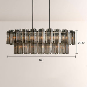 Delsia Linear Art Glass Chandelier