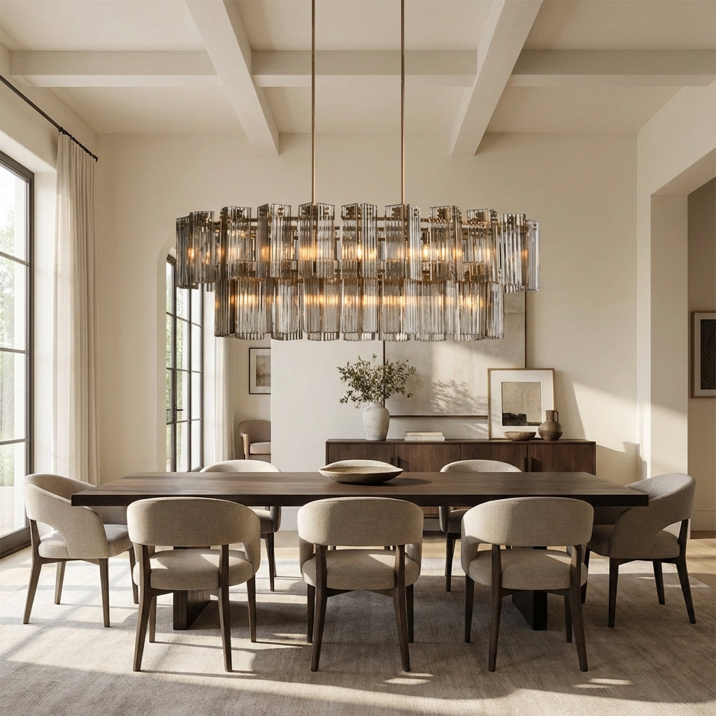 Delsia Linear Art Glass Chandelier