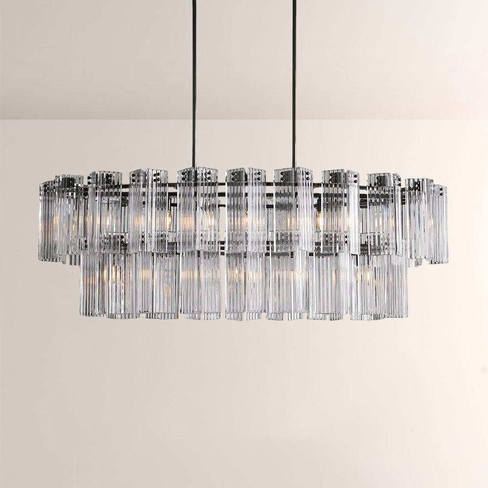 Delsia Linear Art Glass Chandelier