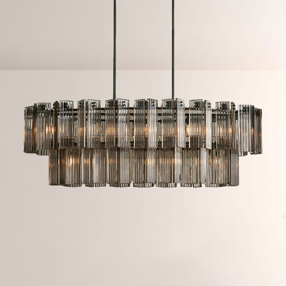 Delsia Linear Art Glass Chandelier