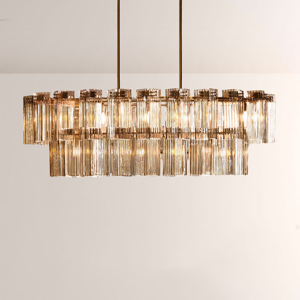 Delsia Linear Art Glass Chandelier
