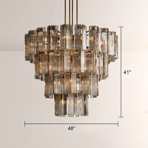 Art Glass Delsia Round Chandelier 48"