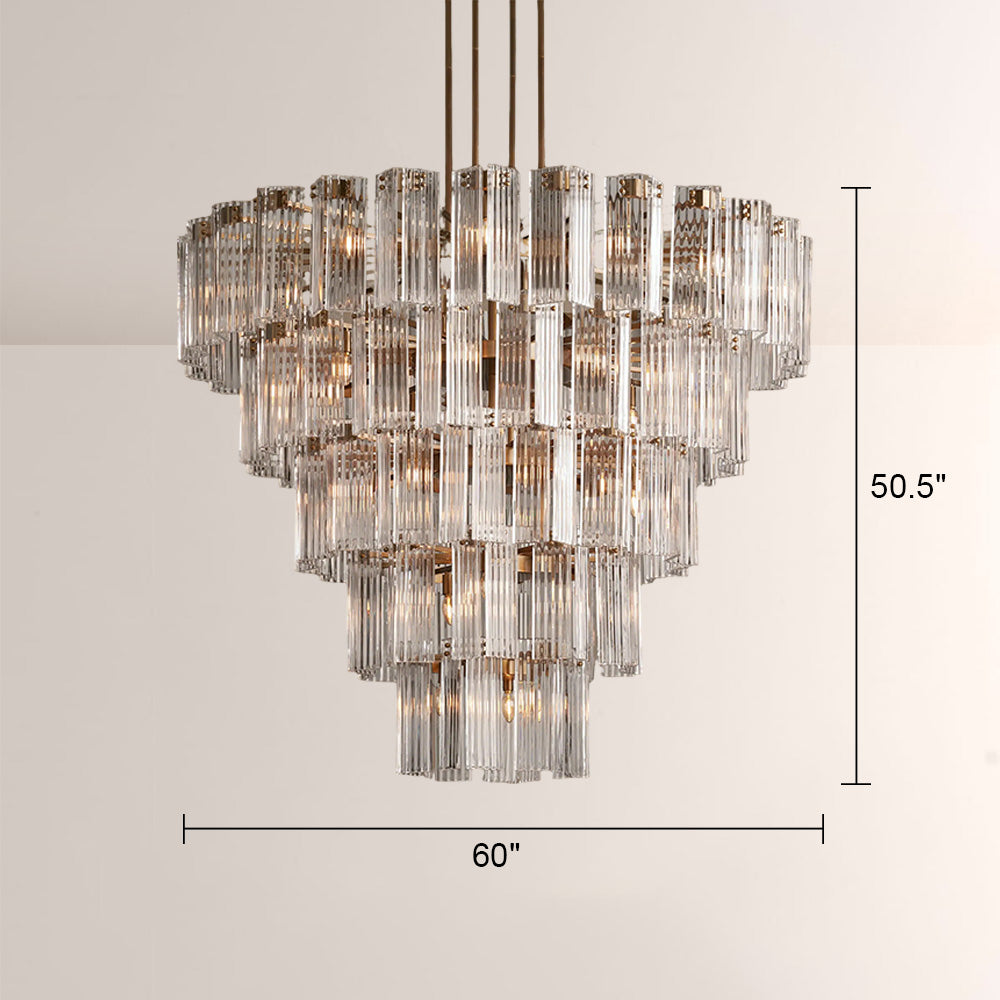 Delsia Round Art Glass  Chandelier 60"