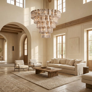 Delsia Round Art Glass  Chandelier 60"