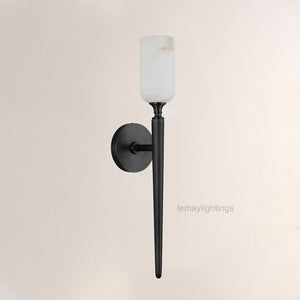 Axis Alabaster 1 Light Wall Sconce 21.6H