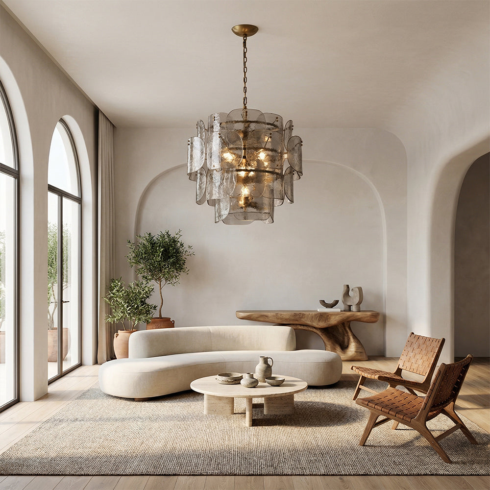 Blairo Tiered Blown Glass Chandelier