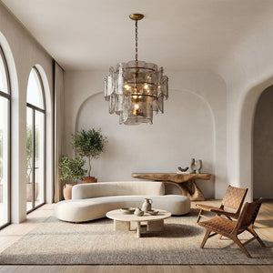 Blairo Tiered Blown Glass Chandelier