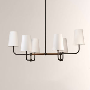 Bolanova Multi-Arm Linen Shade Chandelier