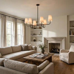Bolanova Multi-Arm Linen Shade Chandelier