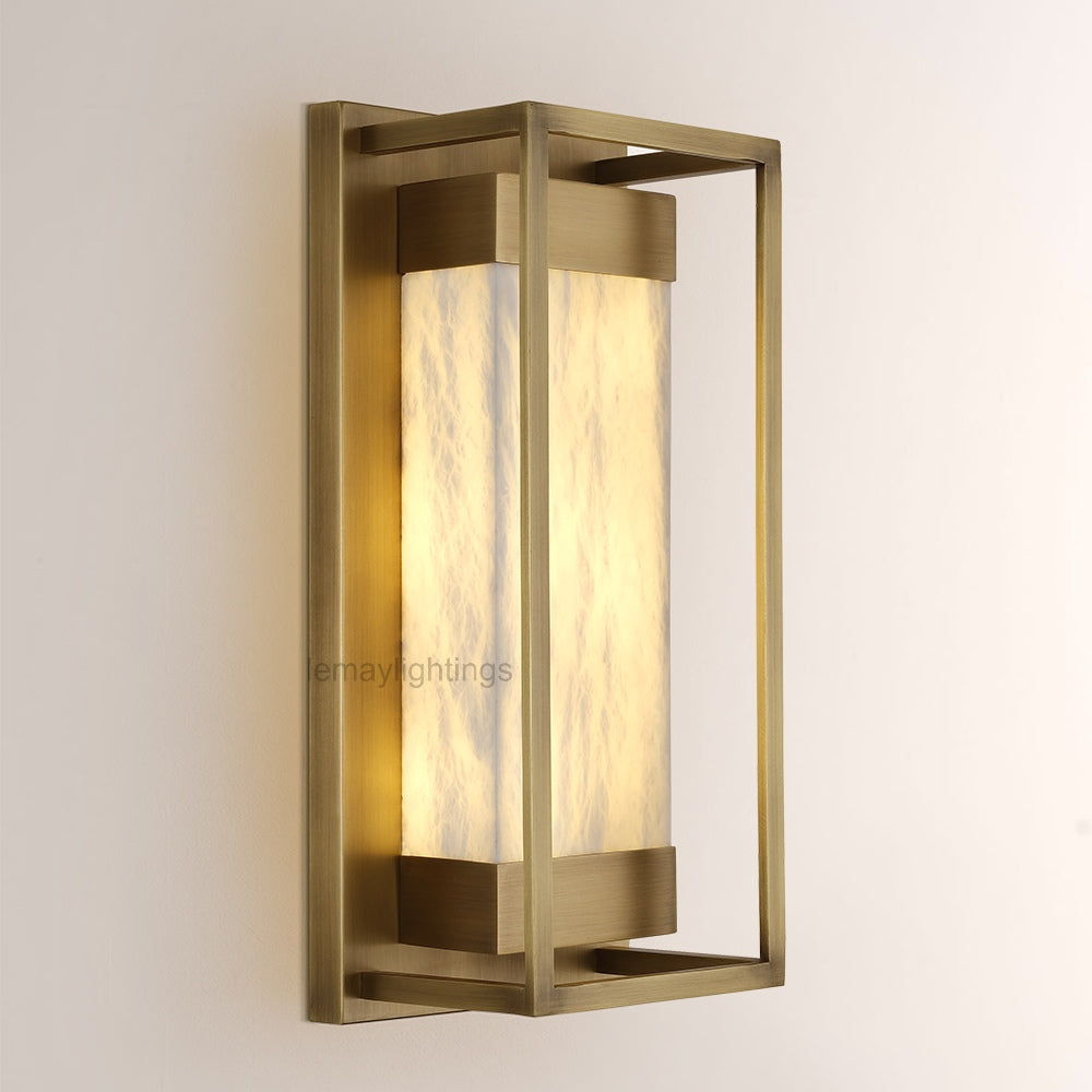 Bravura Alabaster Wall Sconce 15.7H