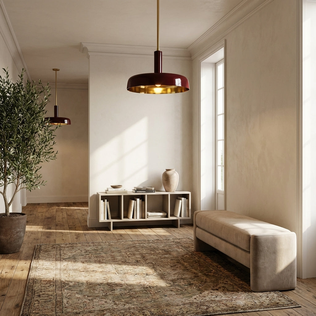 Bonham Gloss Lacquer & Brass Pendant