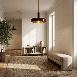 Bonham Gloss Lacquer & Brass Pendant