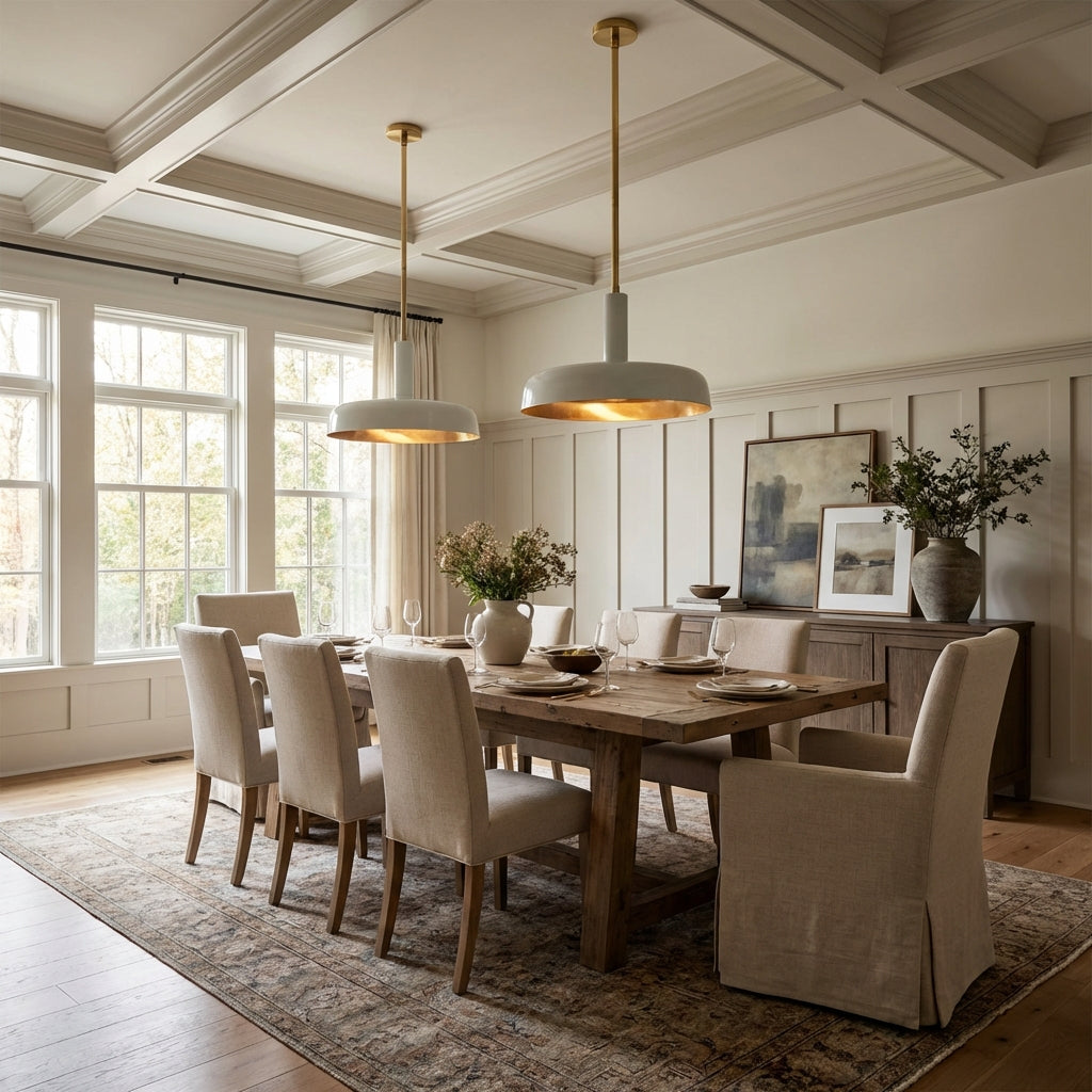 Bonham Gloss Lacquer & Brass Pendant
