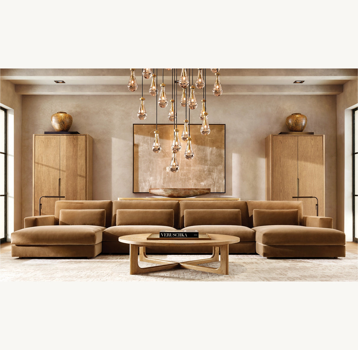 Raindrop Round Chandelier 18"