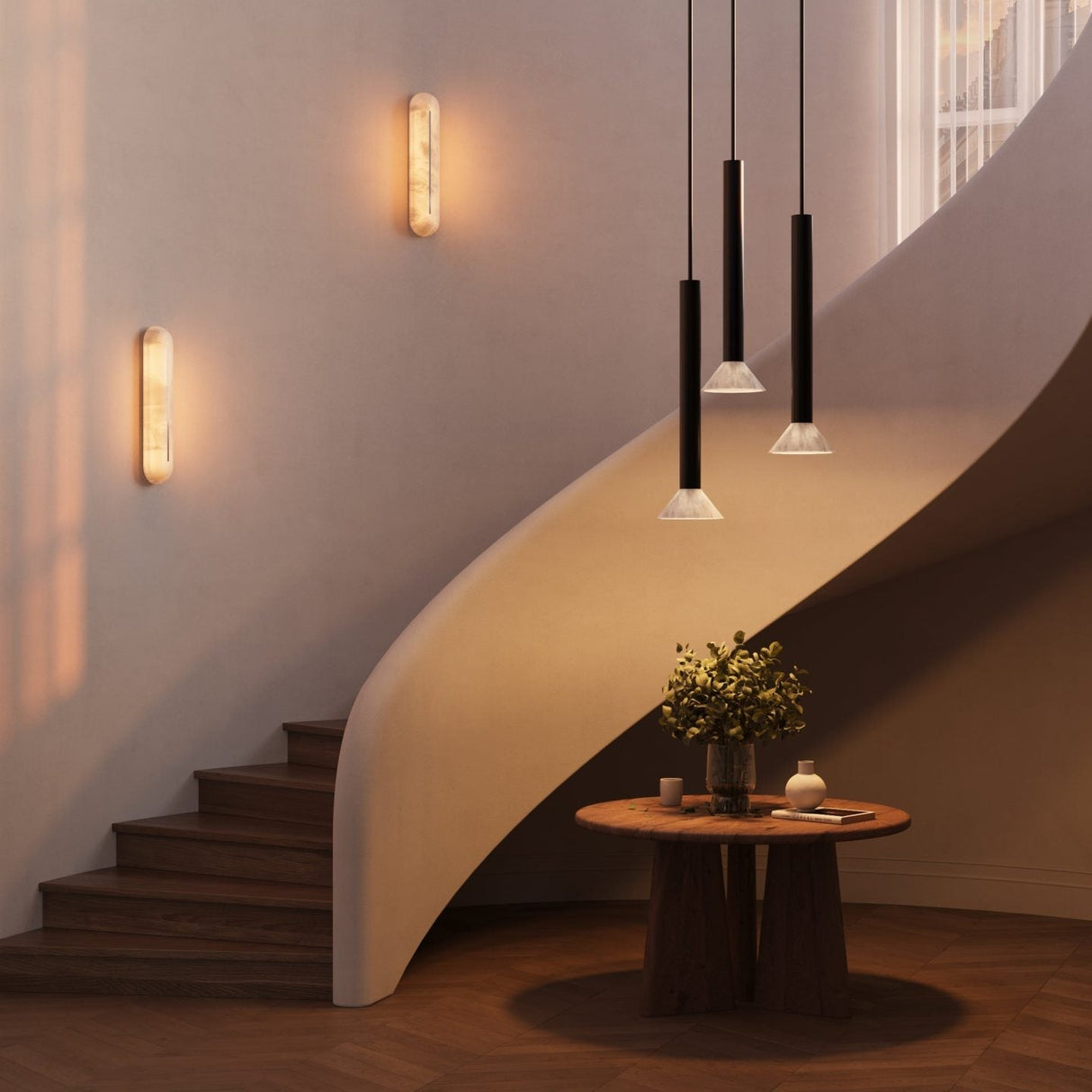 Torres  Alabaster Pendant Light